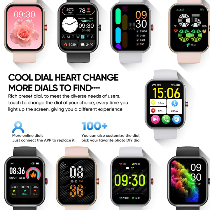 1.96'' HD DISPLAY SPORT ACTIVITY FITNESS TRACKER SMART WATCH