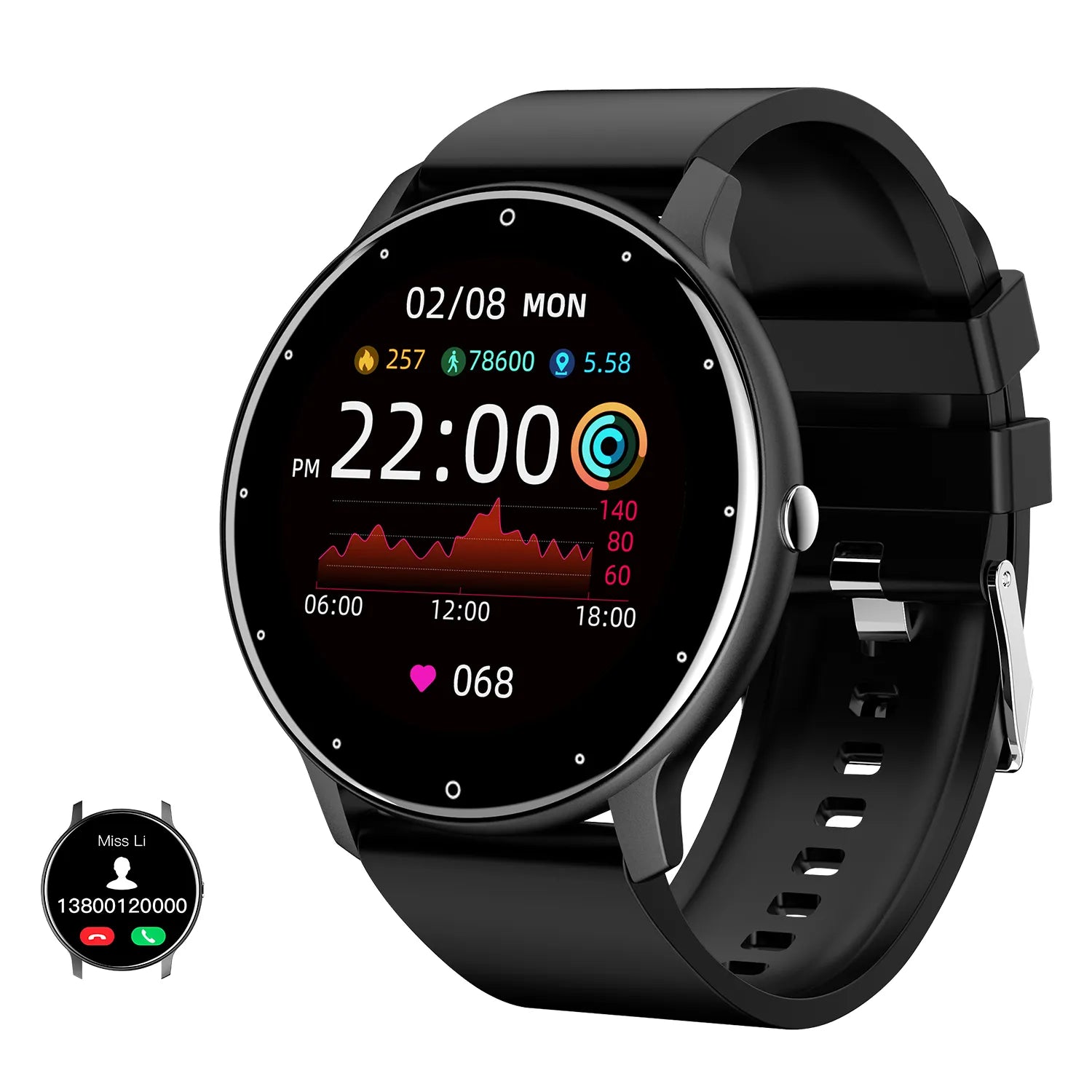 24H HEART RATE MONITOR SPORT SMART WATCH