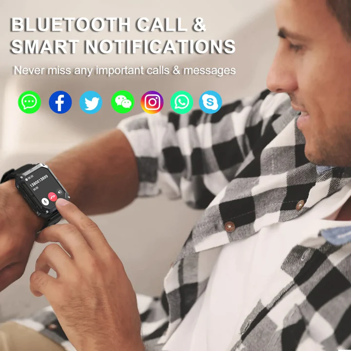 VOICE ASSISTANT BT WIRELESS CALL SMART WATCH